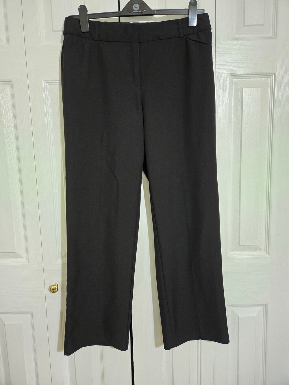 Cato size 14 women's black mid rise elastic waistband slacks